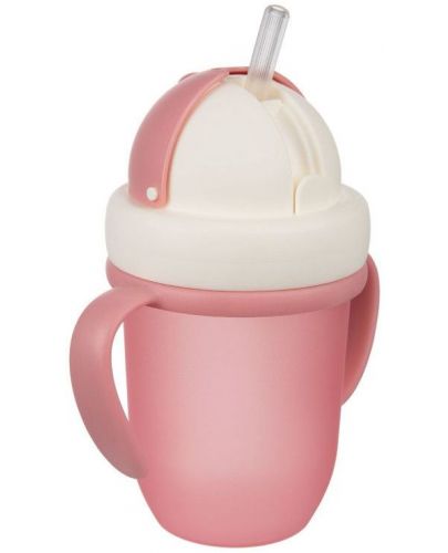 Чаша с Flip-top сламка Canpol babies - Matte Pastels,  210 ml, розова - 3