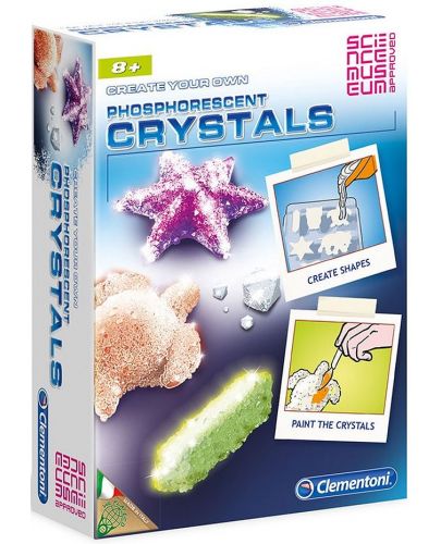 Детска игра Clementoni - Направи си фосфоресциращи кристали - 1