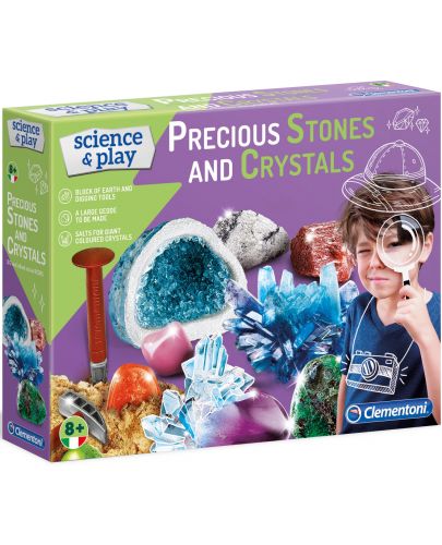 Научен комплект Clementoni Science & Play - Скъпоценни камъни и кристали - 1