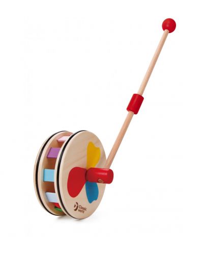 Дървена играчка за бутане Classic World - Цветовете на дъгата - 1
