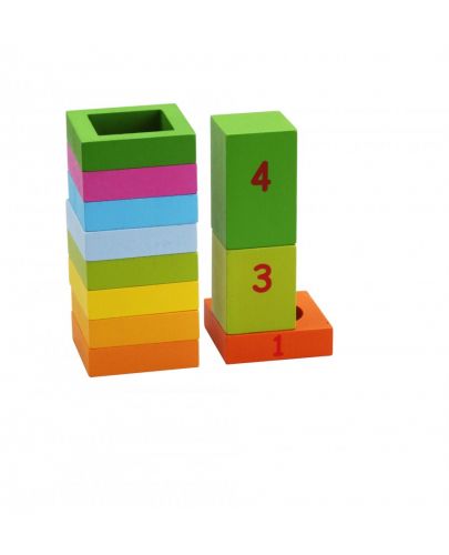 Дървени блокчета - геометрични фигури за игра Classic World - 2