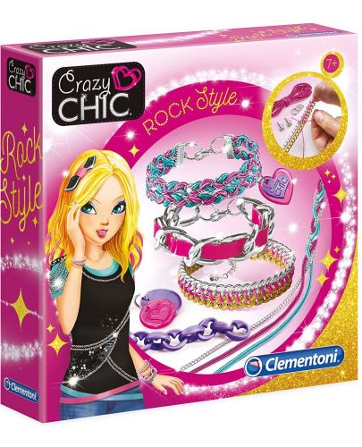 Творчески комплект Clementoni Crazy Chic - Направи си сам гривни, Rock - 1