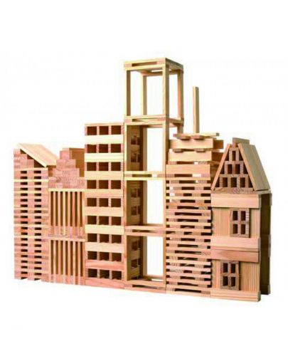 Строител от дървени блокчета Classic World - 250 части - 1