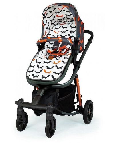 Бебешка количка Cosatto Giggle Quad - Charcoal Mister Fox, с чанта, кошница и адаптери - 7