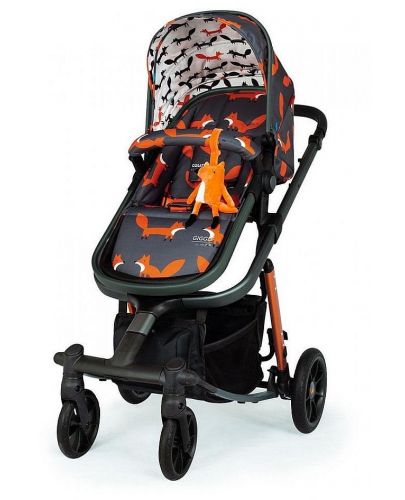 Бебешка количка Cosatto Giggle Quad - Charcoal Mister Fox, с чанта, кошница и адаптери - 6