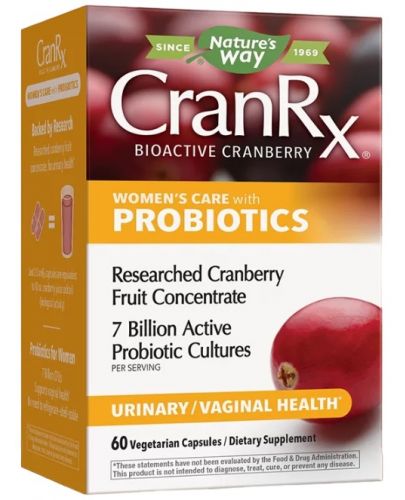 CranRx Women's Care with Probiotics, 60 капсули, Nature’s Way - 1
