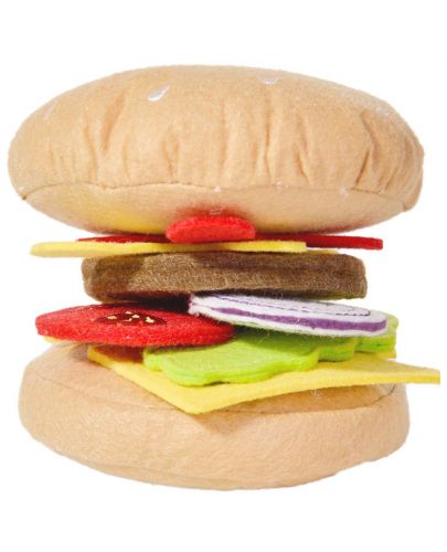 Игрален комплект Classic World - Хамбургер от текстил - 1