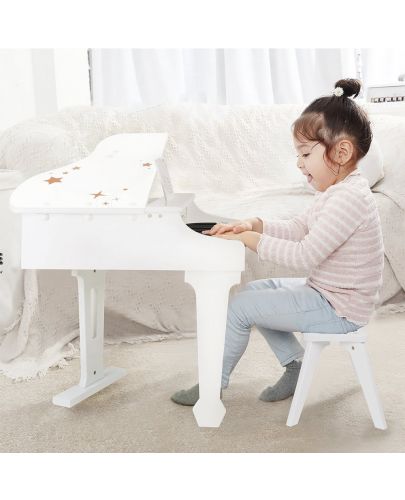 Детско електронно пиано Classic World - Бяло, с пейка - 2
