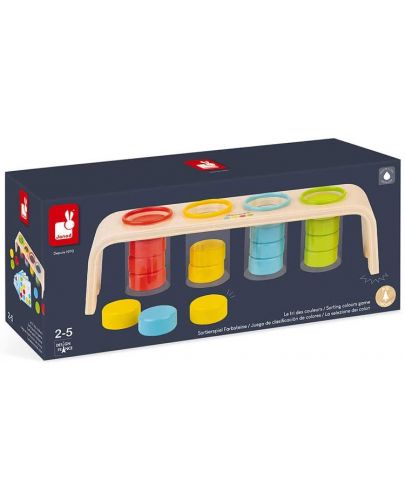 Дървена играчка за сортиране Janod - Опознай цветовете - 3