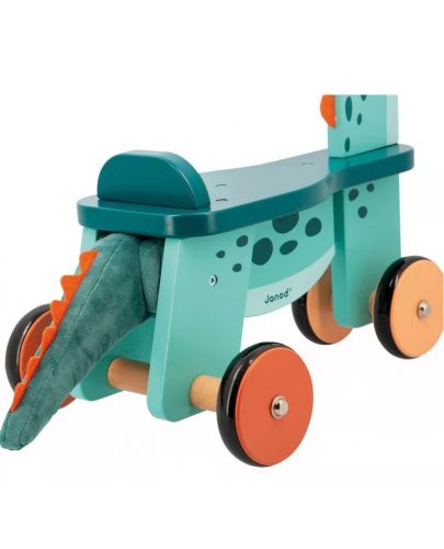 Дървена играчка за яздене Janod - Динозавър - 5