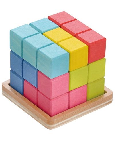 Дървена логическа игра Tini Toys - Подреди кубчето - 2