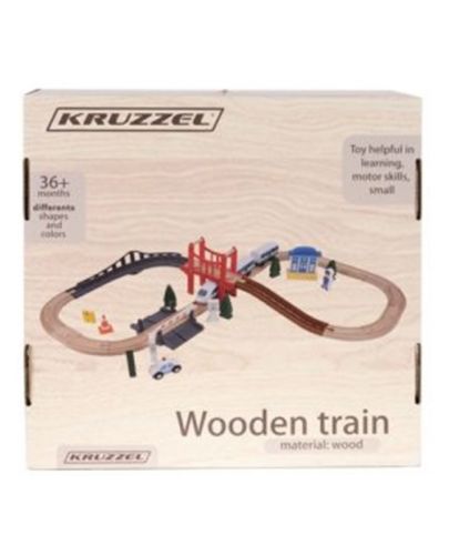 Дървен комплект Kruzzel - Железница-коловоз - 3