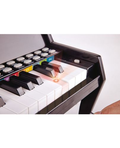 Дървено електронно пиано със столче Hape, черно - 3