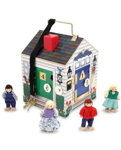 Дървена играчка Melissa & Doug - Къщата на доктора, с ключове - 3