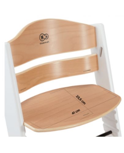 Дървено столче за хранене KinderKraft - Enock, сиво - 10
