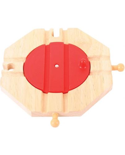 Дървена играчка Bigjigs - Обръщателна платформа, с 4 посоки - 1