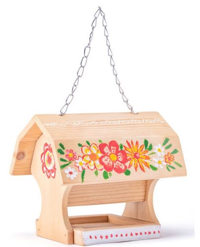 Дървена детска играчка Woody - Оцвети своя къщичка за птички  - 2