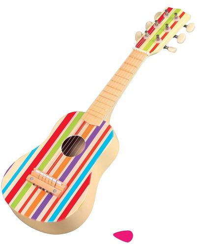 Детски музикален инструмент Lelin - Китара, с цветни ленти - 1