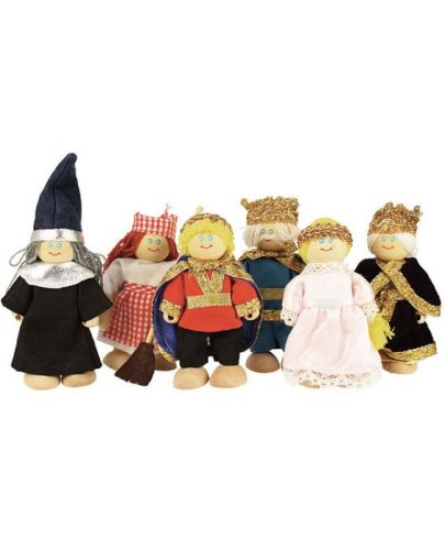 Дървена играчка Bigjigs - Замъкът на принцесата, с 6 кукли - 2