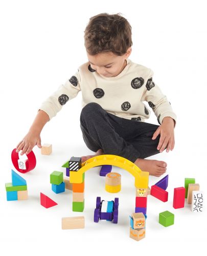 Дървена играчка Hape - Кубчета за откриватели - 4