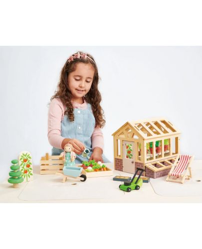 Дървен игрален комплект Tender Leaf Toys - Оранжерия и градина - 4