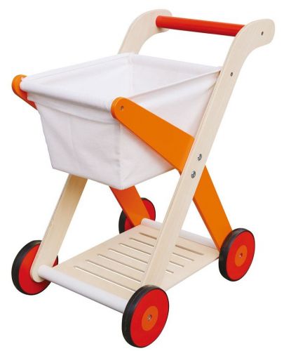 Детска количка за пазаруване Lelin - Оранжева - 1