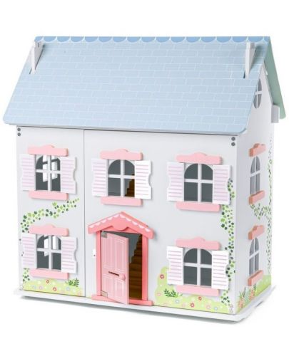 Дървена къща за кукли - Къщичката с бръшляна, двуетажна  - 1
