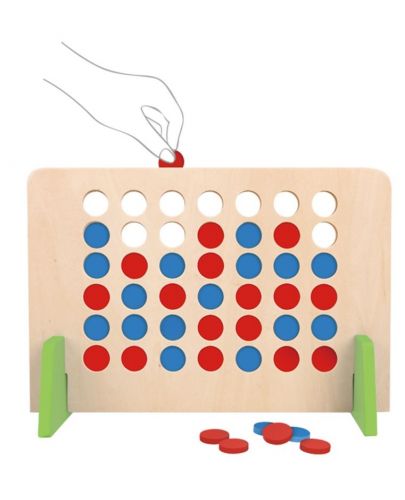 Дървена детска игра Tooky Toy - Четири в редица - 2