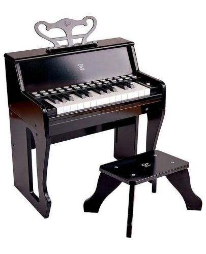 Дървено електронно пиано със столче Hape, черно - 1