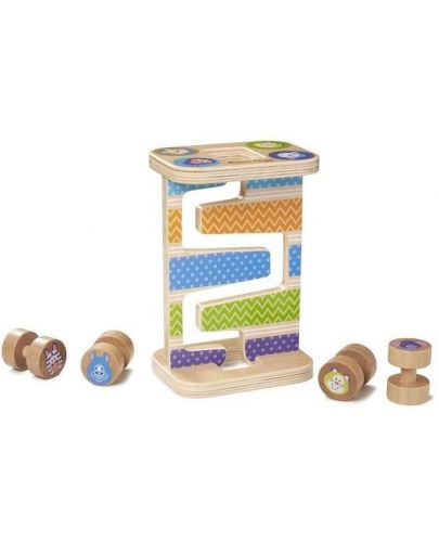 Дървена играчка Melissa & Doug - Зигзаг кула, сафари - 2