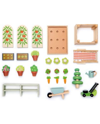 Дървен игрален комплект Tender Leaf Toys - Оранжерия и градина - 3