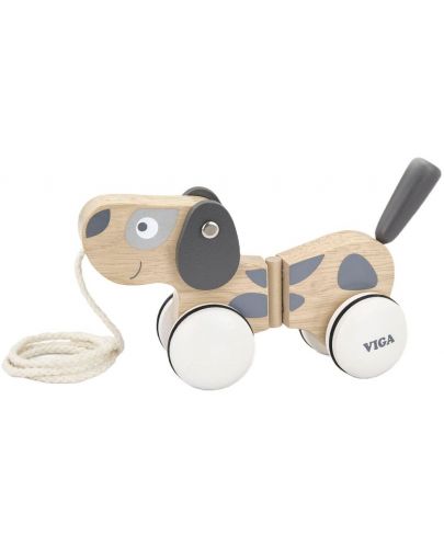 Дървена играчка за дърпане VIGA Toys - Куче - 1