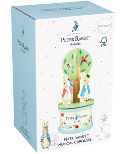 Дървена музикална въртележка Orange Tree Toys - Peter Rabbit - 3