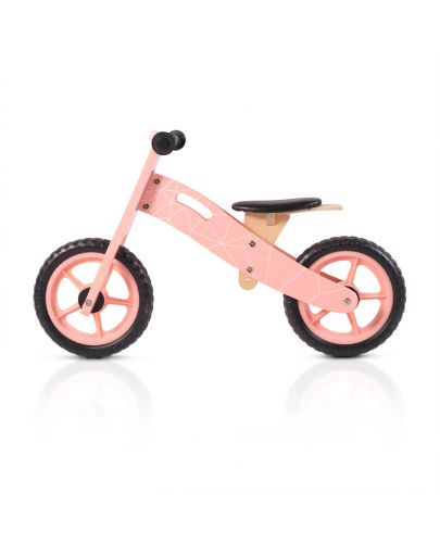 Дървен балансиращ велосипед Moni Toys, 5018, розов - 3