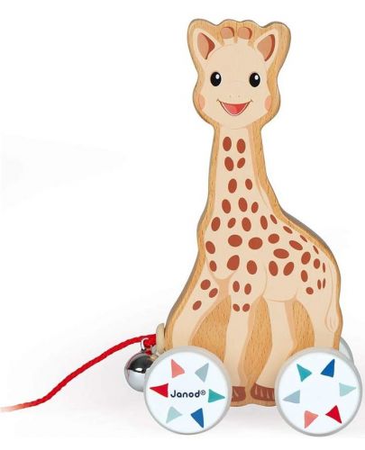 Дървена играчка за дърпане Janod - Жирафчето Софи - 2