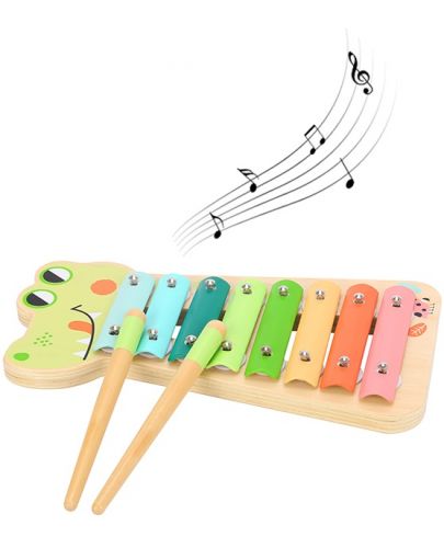 Дървена музикална играчка Tooky Toy - Ксилофон - 2
