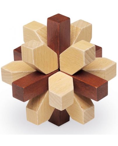 Дървен логически пъзел-главоблъсканица Cayro - Цвете - 2