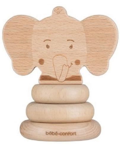 Дървена играчка Bebe Confort - Elidou Elephant Safari - 1