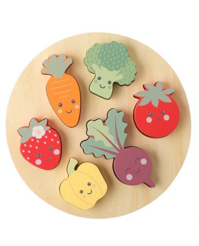 Дървен сортер Orange Tree Toys - Щастливи зеленчуци - 1