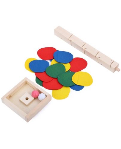 Дървена играчка Smart Baby - Кула с падащи топчета - 2