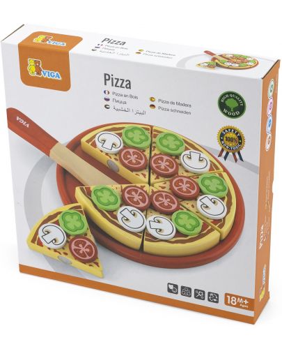 Дървен игрален комплект Viga - Пица - 5