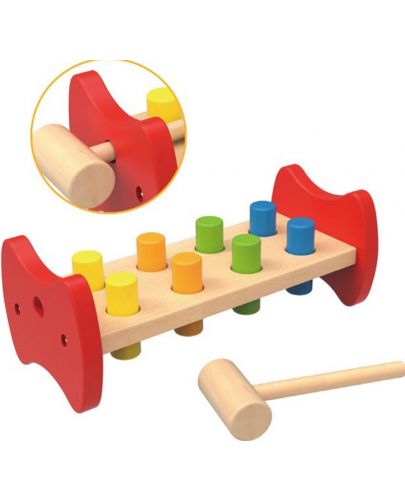 Дървена игра Tooky toy - Малкият майстор - 2