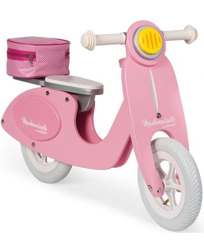 Дървен скутер за баланс Janod - Mademoiselle, розов - 1