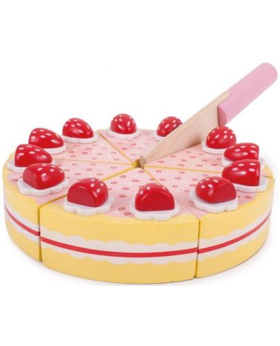 Дървена играчка Bigjigs - Торта с ягоди - 1