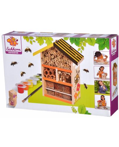 Дървена къщичка за пчели Eichhorn Outdoor - С боички - 7