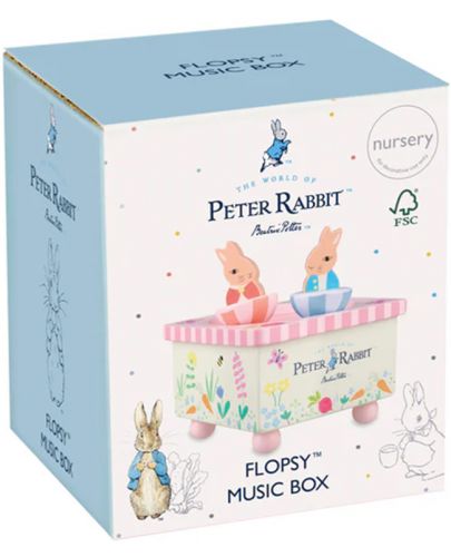 Дървена музикална кутия Orange Tree Toys Peter Rabbit - Розова - 2