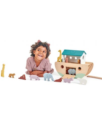 Дървен комплект фигурки Tender Leaf Toys - Ноев ковчег с животни - 5