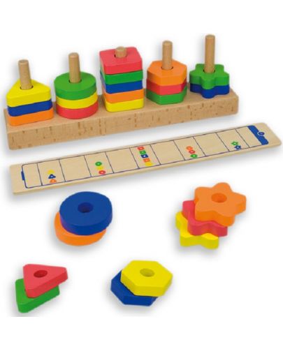 Дървена логическа игра Andreu toys - Форми и цветове - 2