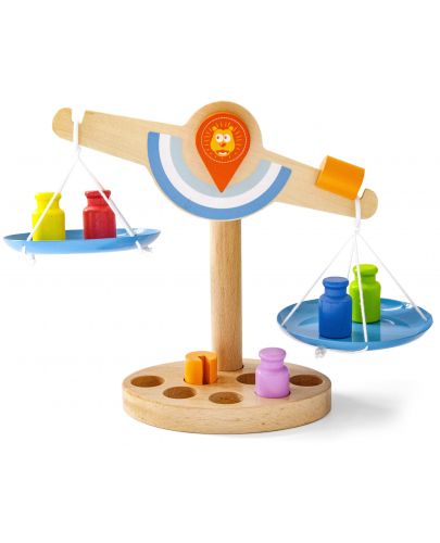 Дървена играчка Acool Toy - Везна с теглилки - 1