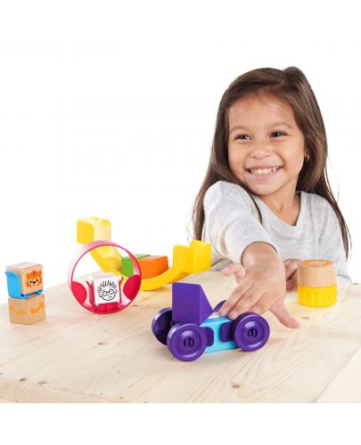 Дървена играчка Hape - Кубчета за откриватели - 3